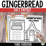 Fact Family Gingerbread House - Gingerbread Math Fact Family