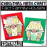 Editable Gingerbread Fact Family Christmas Math Craft