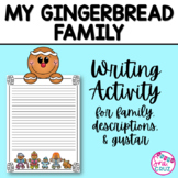 Gingerbread Family Spanish Writing Activity with DIGITAL option