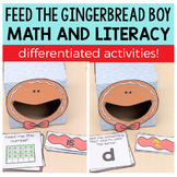 Gingerbread Feed Me Math and Literacy Activities