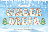 Gingerbread Font And Cute PNG Sublination Alphabet & Element
