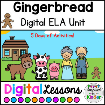 Preview of Gingerbread For Google Slides™ | Digital Reading Unit | Distance Learning | K-1