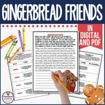 Preview of Gingerbread Friends by Jan Brett Reading Activities Comprehension Skills Writing