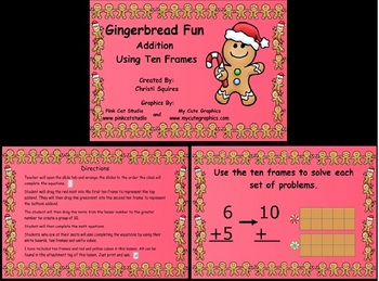 Preview of Making Ten To Add Christmas SMARTBoard Lesson