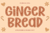 Gingerbread Hobs, Gingerbread Cookie Font, Cute Christmas Font