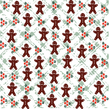 Preview of Gingerbread & Holly Paper Pattern