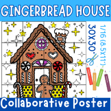 Gingerbread Hous Collaborative Coloring poster Bulletin Bo