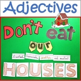 Gingerbread House  or Men Adjective ELA Grammar Lesson and