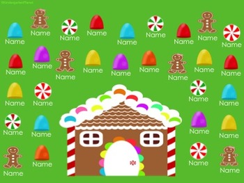 Preview of Gingerbread House Attendance - SMARTBoard