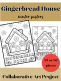 Gingerbread House Christmas Collaborative Mural Poster | C