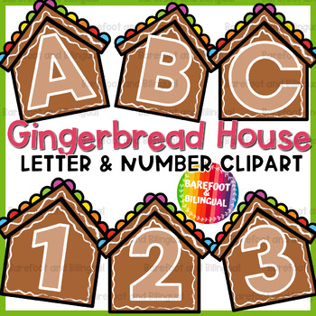 Preview of Gingerbread House Clipart | Letter & Number Clipart