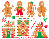 Gingerbread House Clipart - SVG, PNG, EPS Images - Gingerb