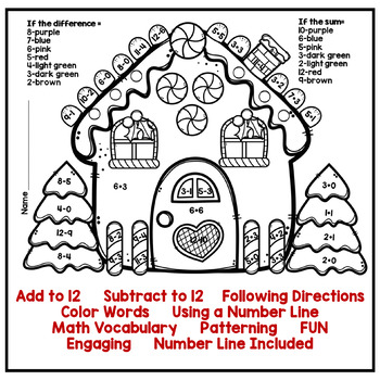 Coloring Pic Number Gingerbread Houses 5
