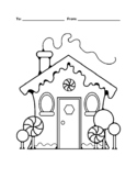 Gingerbread House Coloring Page Christmas Holiday December
