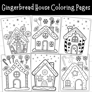 Preview of Gingerbread House Coloring Pages