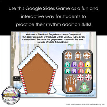 Gingerbread House Competition-Christmas Games for Elementary Music-GOOGLE SLIDES