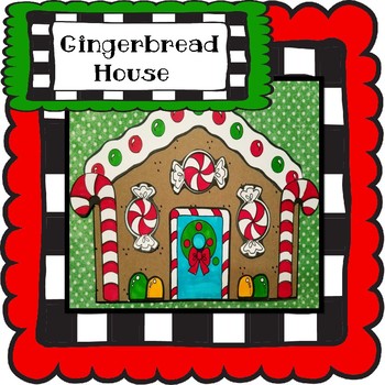 Preview of Gingerbread House Craft, Holiday Craft, December Craft, Christmas Craft.