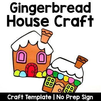 Preview of Gingerbread House Craft | Paper Bag
