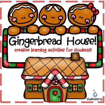 Preview of Gingerbread House Gingerbread Man Math Activity PBL Craft STEM Project