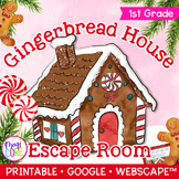 Gingerbread House Christmas Escape Room 1st Grade Reading 