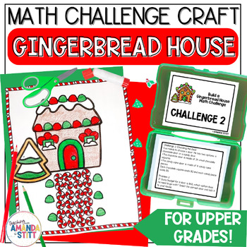 Preview of Gingerbread House Math Craft - All Operations Multi-Step Word Problems Project