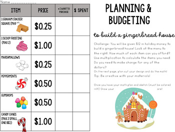 Preview of Gingerbread House Multiplying Decimals by Whole Numbers