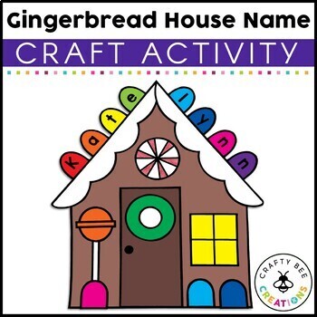 Preview of Gingerbread House Name Craft | Build a Gingerbread House | Gingerbread Man