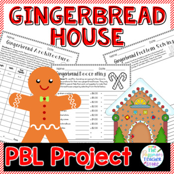 Preview of Gingerbread House PBL Project - Area & Perimeter Winter Activities