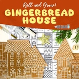 Gingerbread House Roll and Draw - Christmas art project