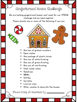 Preview of Gingerbread House STEAM Project
