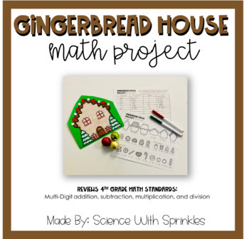 Preview of Gingerbread House Winter Math Project