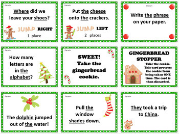 Gingerbread Jump Digraphs in Context Review Game by Dana Designs