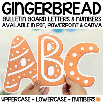 Preview of Gingerbread Letters & Numbers for Bulletin Board Titles / Classroom & Door Decor