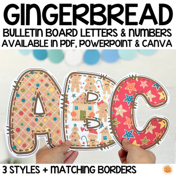 Preview of Gingerbread Letters for Bulletin Board Titles / Classroom Decor Door Decor