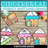 Gingerbread Literacy Center Matching Games | Beginning Sou