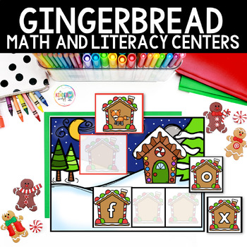 Preview of Gingerbread Literacy and Math Centers