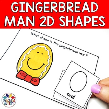 Preview of Gingerbread Man Activities 2D Shape Matching Task Box