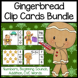 Gingerbread Man Activities Clip Cards Bundle