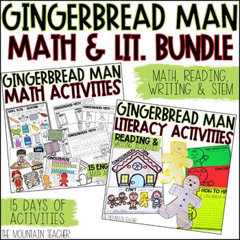 Preview of Gingerbread Man Activities & Craft BUNDLE for Math, Reading, Writing & STEM