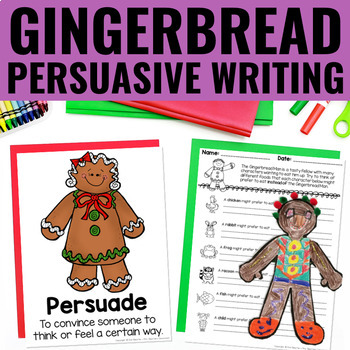 Preview of Gingerbread Man Activities - Gingerbread Man Craft and Persuasive Letter Writing