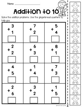 Gingerbread Man Math Activities | No Prep by Ambition Smart Learning