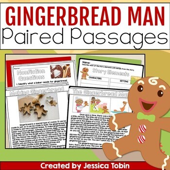 Preview of Gingerbread Man Activities Reading Paired Passages, Fairy Tale Graphic Organizer