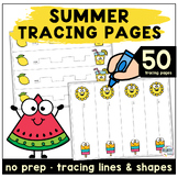 Preschool Summer Packet Tracing Lines