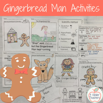 Preview of Gingerbread Man Activities for Kindergarten-Literacy, Math, Science, and Art
