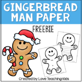 Gingerbread Man Activity Writing Paper and Organizer
