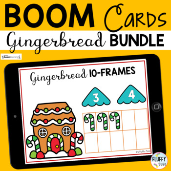 Preview of Gingerbread Man for Christmas and Holiday Winter Boom Cards BUNDLE for Preschool