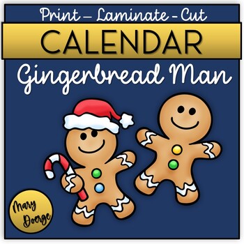 Preview of Gingerbread Man Calendar Set