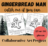 Gingerbread Man Christmas Collaborative Mural Poster | Col