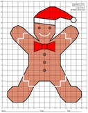 Gingerbread Man, Christmas, Coordinate Drawing & Graphing,
