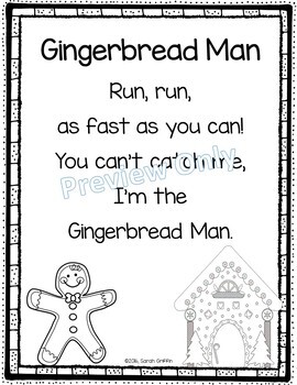 Preview of Gingerbread Man - Christmas Poem for Kids